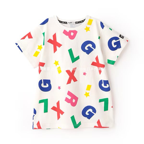 Japanese children's clothing X-girl Stages colorful logo print dress 80-140cm girls summer dresses