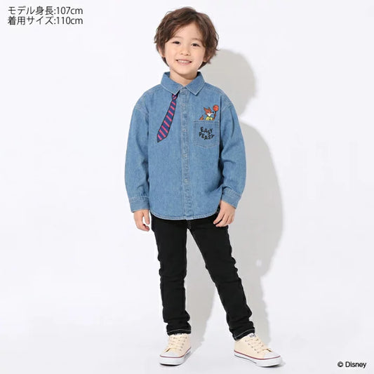 日本童裝 BDL x Disney 親子裝 牛仔襯衫 90-150cm 男童款 秋季 TOPS
