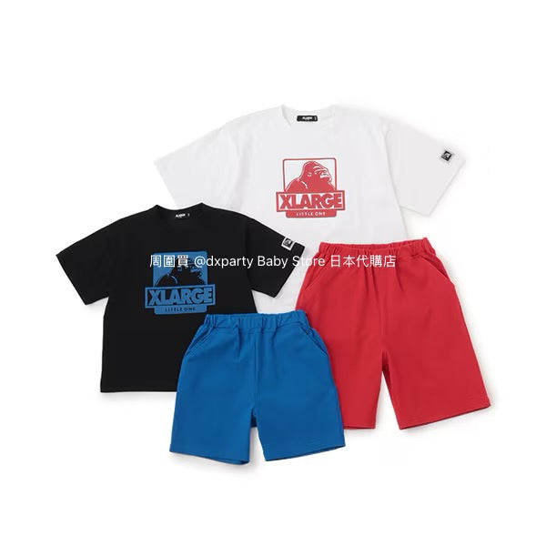 Japanese XLARGE KIDS Casual Two-Piece Suit 80-140cm Boys' Summer TOPS PANTS