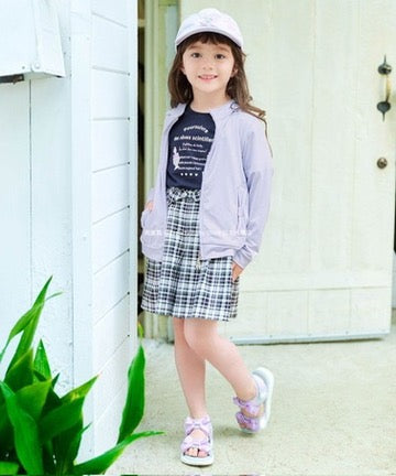 Japanese children's clothing aF#a325 perfume print top 100-160cm girls summer TOPS