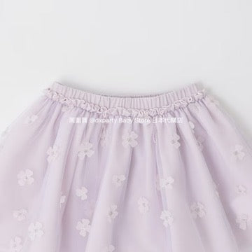 Japanese children's clothing pe#main floral tulle short skirt 80-130cm girls summer SKIRTS