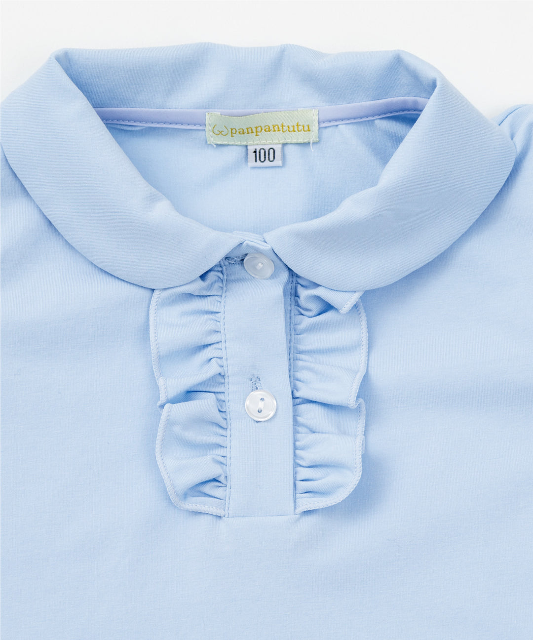 Japanese children's clothing panpantutu classic ruffle shirt 80-150cm girls summer TOPS interview / banquet / performance
