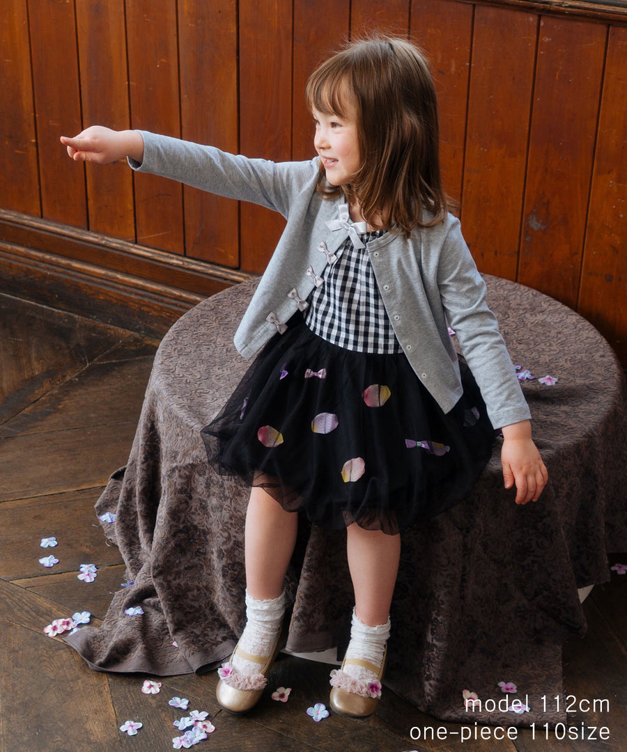 Japanese children's clothing panpantutu floral ribbon bubble dress 80-150cm girls summer dresses
