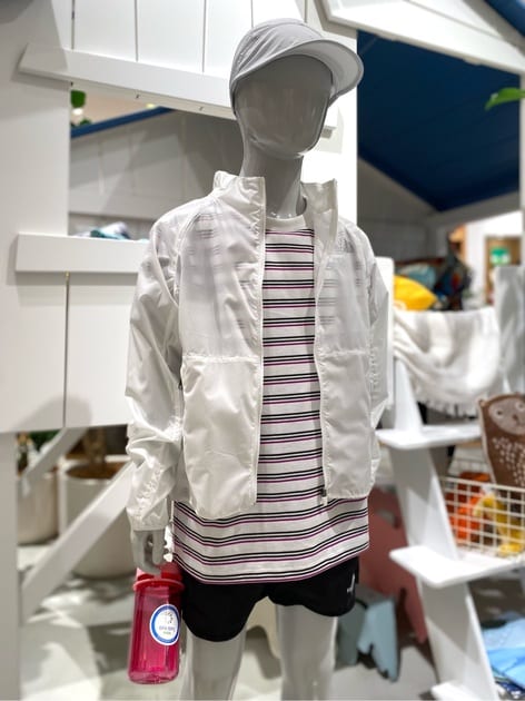 Japanese children's clothing TNF anti-UV sweat-wicking quick-drying striped top 130-160cm boys/girls summer TOPS