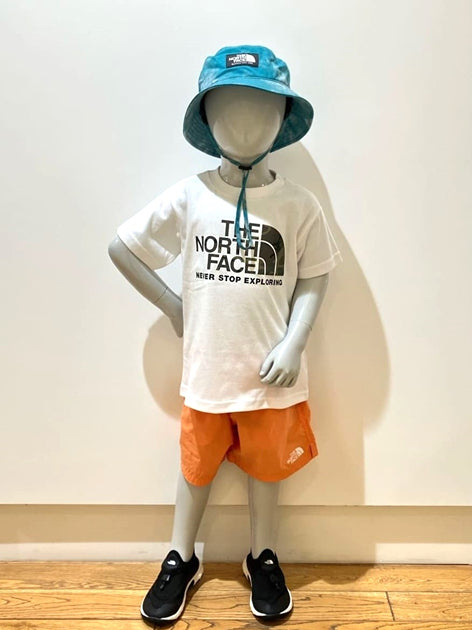 Japanese children's clothing TNF UV protection camouflage logo top 130-160cm boys/girls summer TOPS