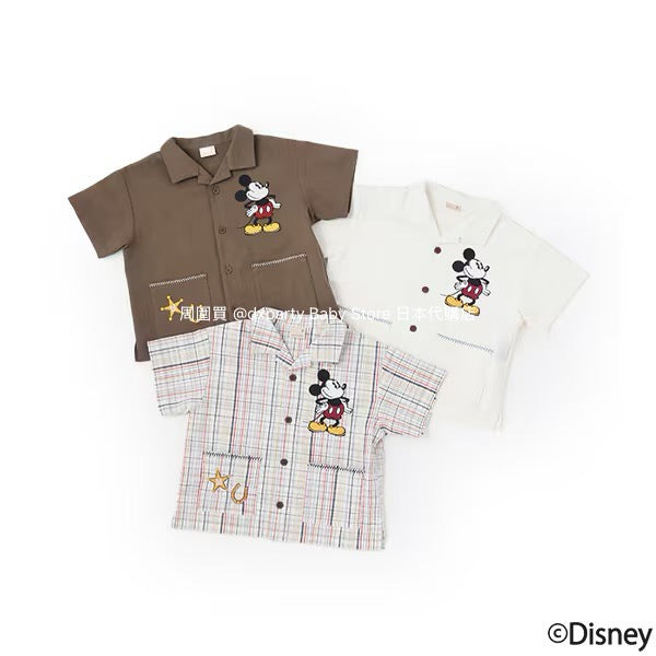 Japanese children's clothing pe#main x Disney shirt 80-130cm boys' summer TOPS