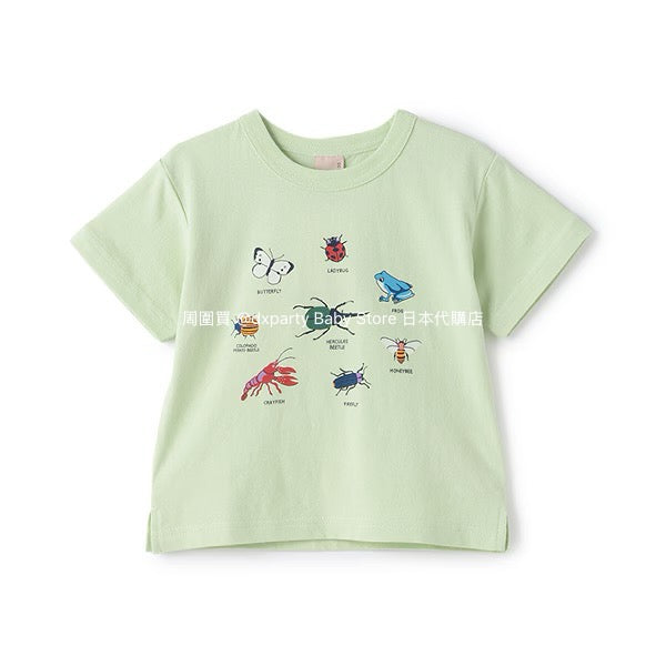 Japanese children's clothing pe#main printed tops 80-130cm boys' summer TOPS