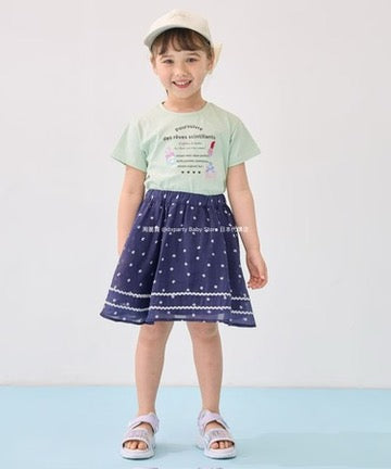 Japanese children's clothing aF#a325 perfume print top 100-160cm girls summer TOPS