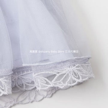 Japanese children's clothing pe#main ruffled mesh top 80-130cm girls summer TOPS