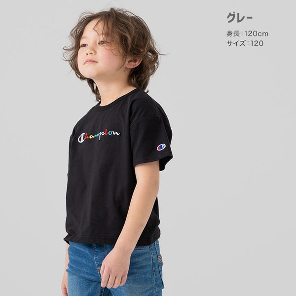 日本童裝 Champion 彩色繡字短袖T恤 80-130cm 男童款/女童款 夏季 TOPS