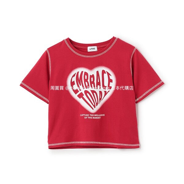 Lovetoxic Japanese children's clothing water-absorbing quick-drying letter print top 140-170cm girls summer TOPS
