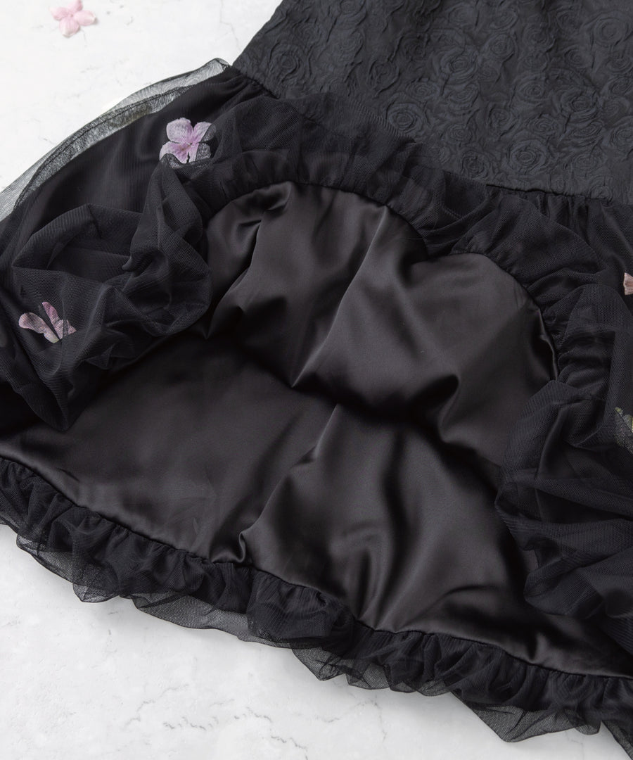 日本童裝 panpantutu 夜之花瓣絲帶氣球泡泡禮服裙 100-130cm 女童款 夏季 DRESSES 面試/宴會/表演