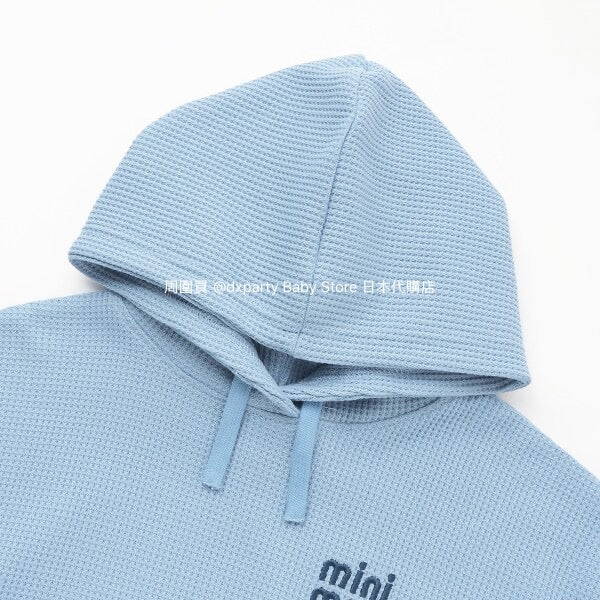 Japanese children's clothing mini#ML waffle hooded top 90-140cm boys/girls summer TOPS