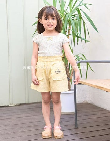 Japanese children's clothing Ly# mine floral top 100-150cm girls summer TOPS