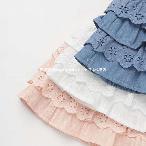 Japanese children's clothing pe#main lace ruffle skirt 80-130cm girls summer SKIRTS