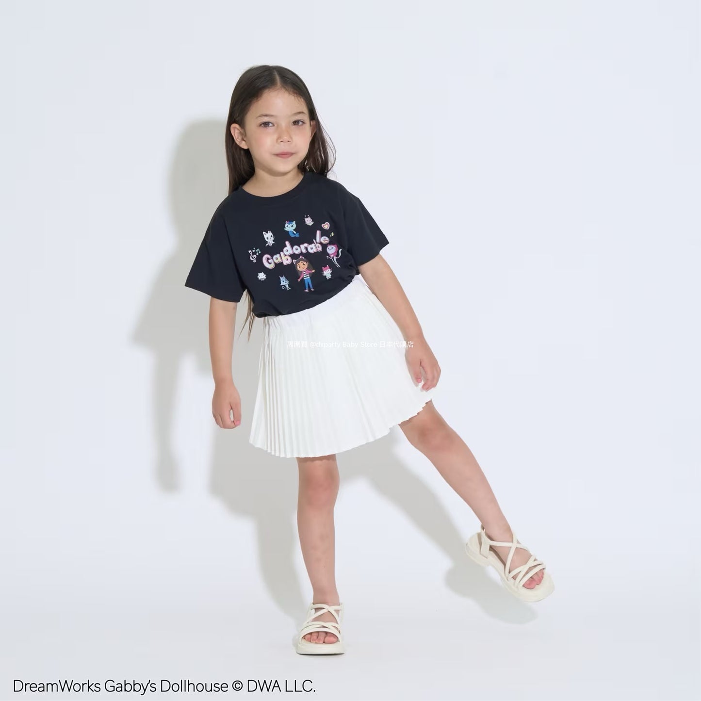 Japanese children's clothing Ly# mine x GABBY'S DOLLHOUSE printed top 100-130cm girls summer TOPS