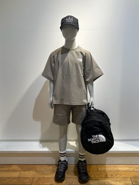 Japanese children's clothing TNF waterproof series high-stretch static care fine logo print top 130-160cm boys/girls summer TOPS