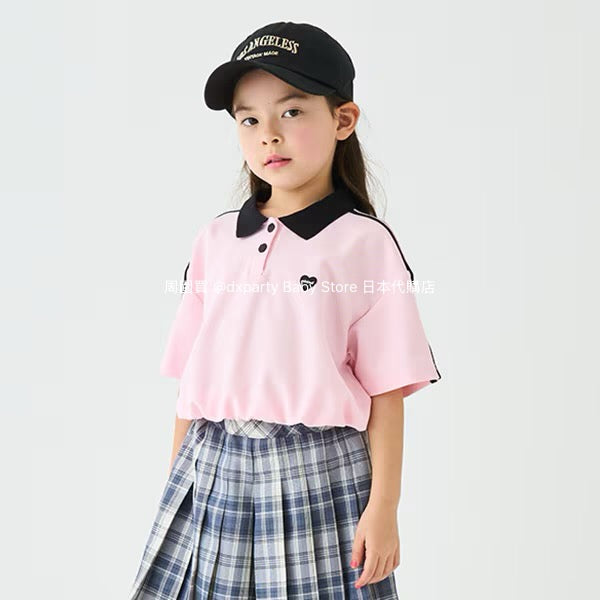 Japanese children's clothing mini#ML short polo top 100-140cm girls summer TOPS