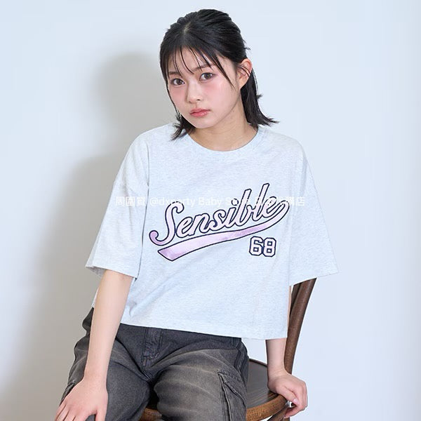 Lovetoxic Japanese children's clothing letter print top 140-170cm girls summer TOPS