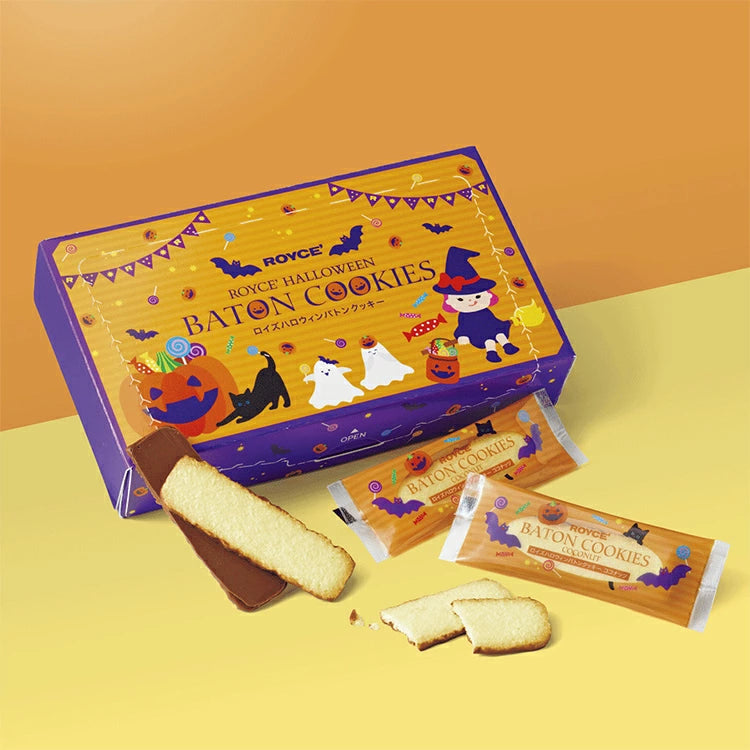 ‼️6/10晚上12點截單‼️日本直送 ROYCE 「Baton Cookies」椰子朱古力脆餅 25枚入 限定手信 Halloween攪鬼特輯 萬聖節