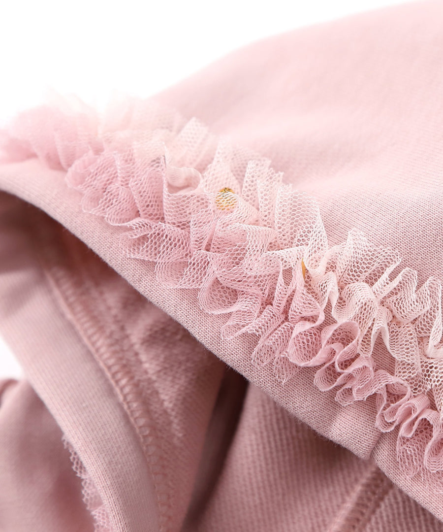 Japanese children's clothing panpantutu ruffled rose pink jacket 80-150cm girls summer OUTERWEAR