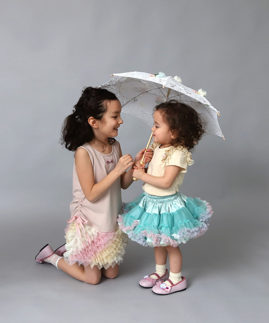 Japanese children's clothing panpantutu vest patchwork yarn tutu dress 80-140cm girls summer dresses