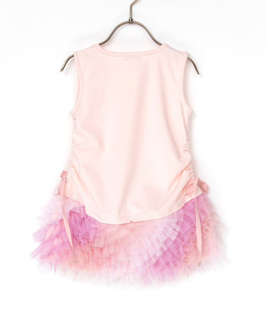 Japanese children's clothing panpantutu vest patchwork yarn tutu dress 80-140cm girls summer dresses