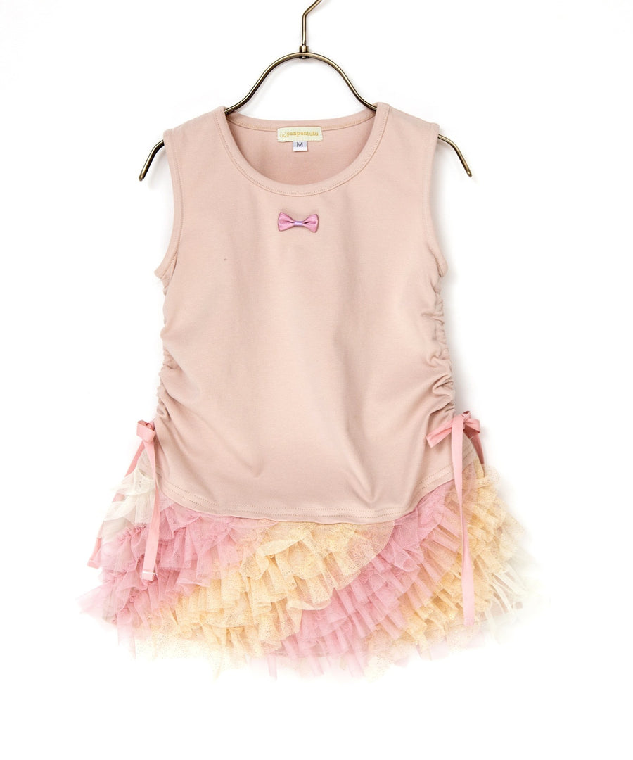 Japanese children's clothing panpantutu vest patchwork yarn tutu dress 80-140cm girls summer dresses