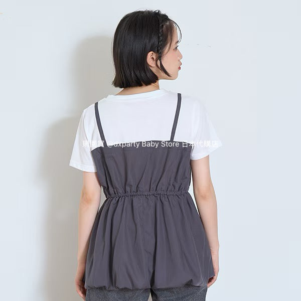 Lovetoxic Japanese children's clothing fake two-piece top 140-160cm girls summer TOPS