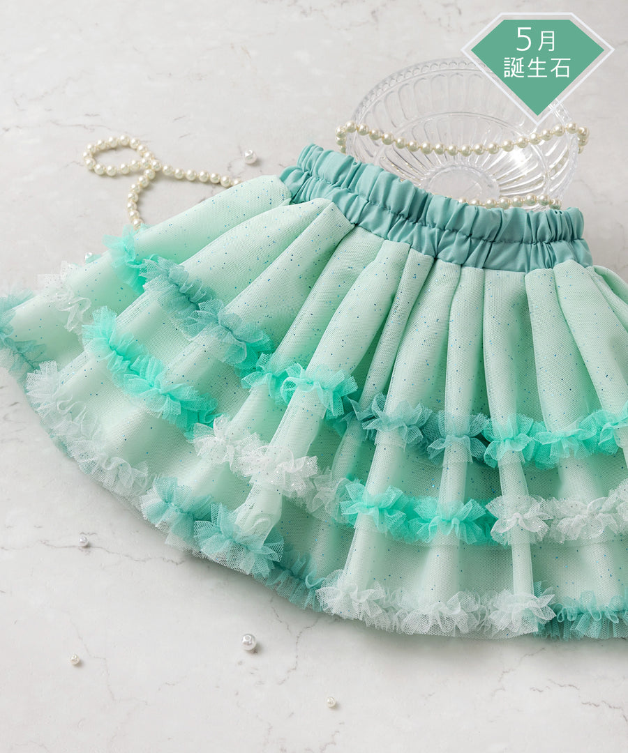 Japanese children's clothing panpantutu emerald green ballet tutu skirt 70-145cm girls' newborn baby summer SKIRTS