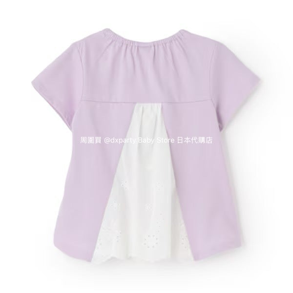 Japanese children's clothing pe#main Starry sky pupu & tete tops 80-130cm girls summer TOPS