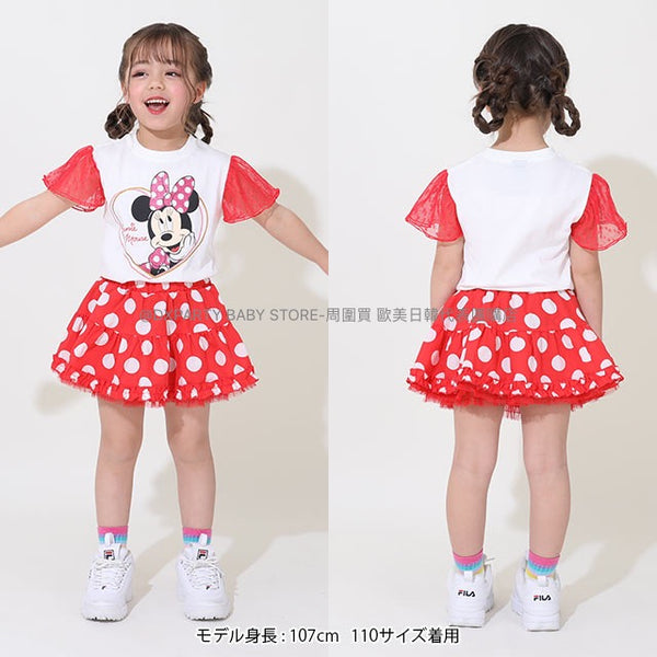 日本童裝 BDL x  Disney 小飛袖上衣 80-130cm 女童款 夏季 TOPS