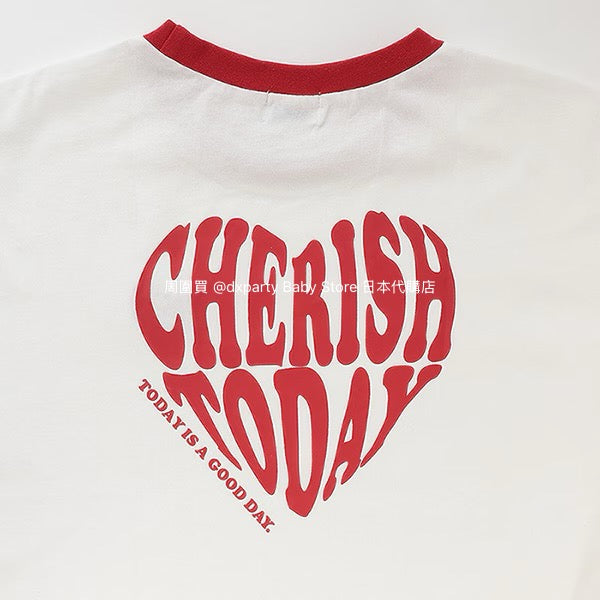 Lovetoxic Japanese children's clothing heart-shaped letter print top 140-170cm girls summer TOPS