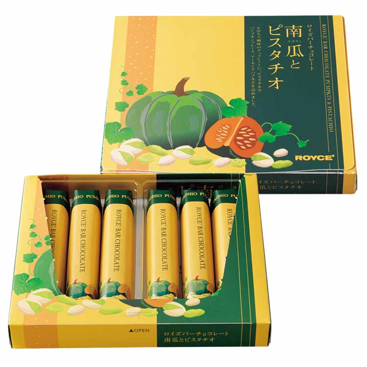 日本直送 ROYCE 南瓜開心果朱古力條 6本 中秋節/萬聖節 限定手信