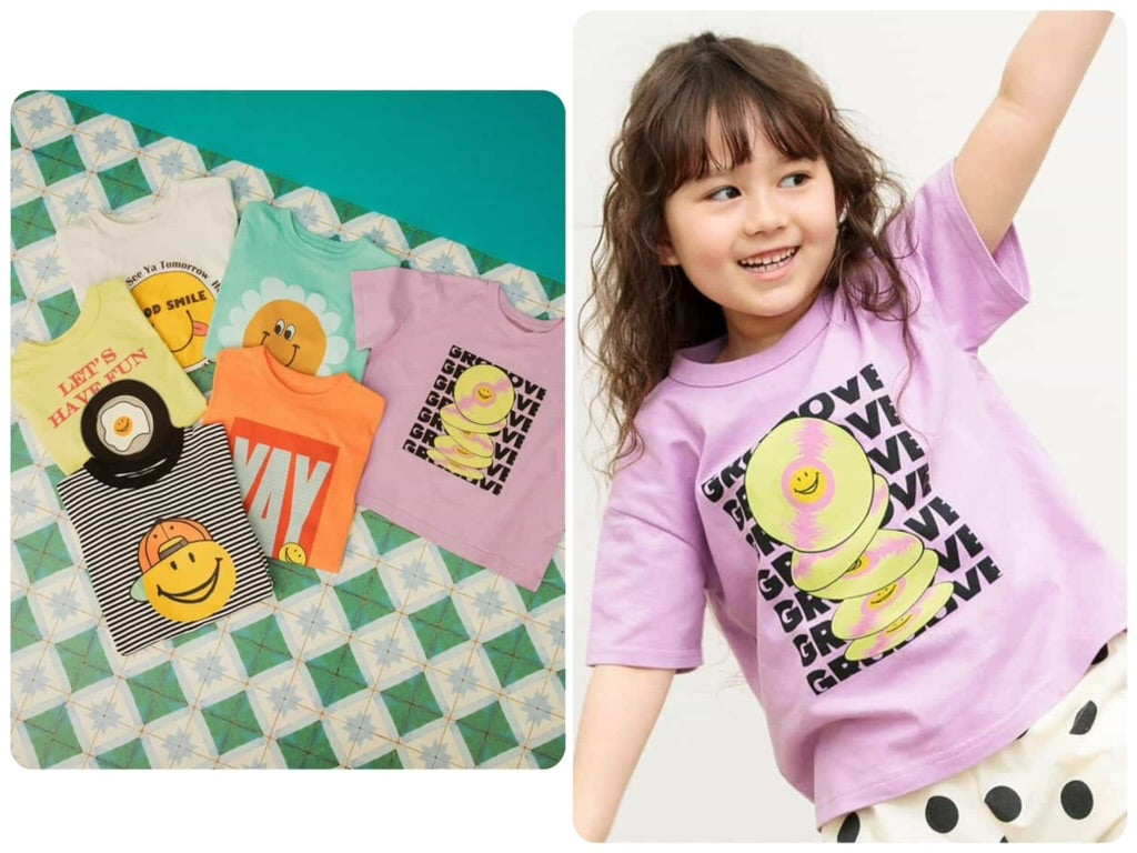 Japanese children's clothing BREEZE printed short-sleeved top 80-150cm boys' summer TOPS