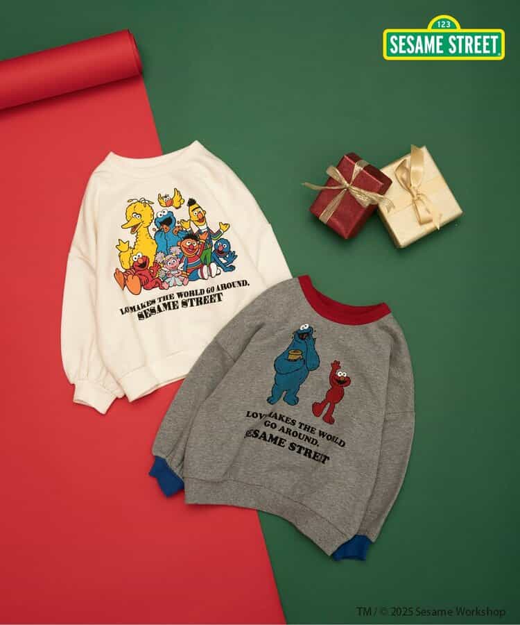 日本童裝 BREEZE x Sesame Street 衛衣 80-140cm 男童款/女童款 冬季 TOPS