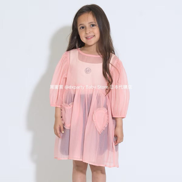 Japanese children's clothing Ly# mine 2Way two-piece sheer jacket 100-150cm girls summer outerwear