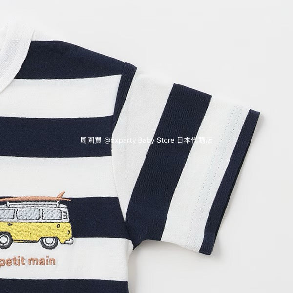 Japanese children's clothing pe#main printed tops 80-130cm boys' summer TOPS