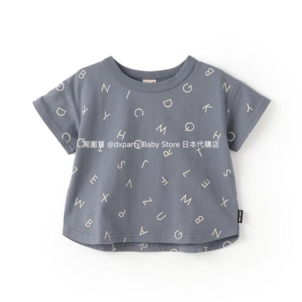 Japanese children's clothing pe#main contact cool print top 80-130cm boys/girls summer TOPS