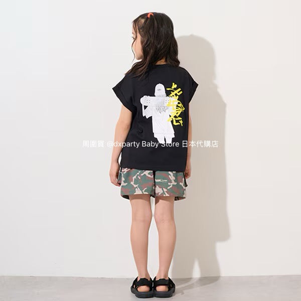 Japanese children's clothing X-girl Stages skateboard girl print top 90-140cm girls summer TOPS