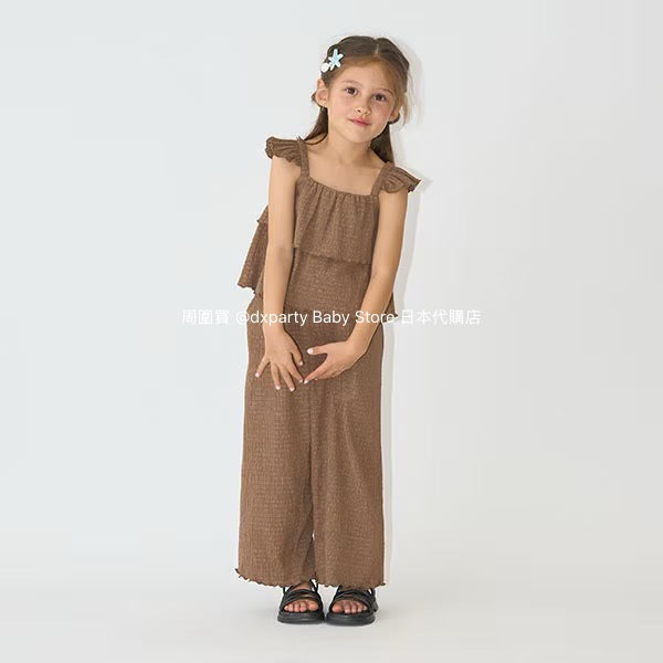 Japanese children's clothing Ly# mine suspenders and loose pants set 100-150cm girls summer TOPS PANTS