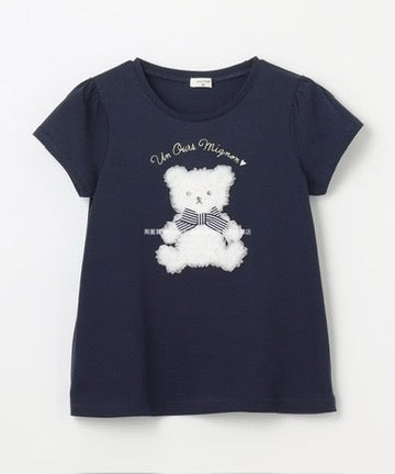 Japanese children's clothing aF#a325 3D printed top 90-160cm girls summer TOPS