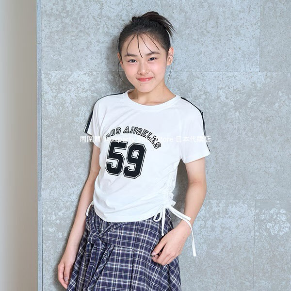 Lovetoxic Japanese children's clothing drawstring top 130-170cm girls summer TOPS