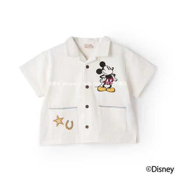 Japanese children's clothing pe#main x Disney shirt 80-130cm boys' summer TOPS