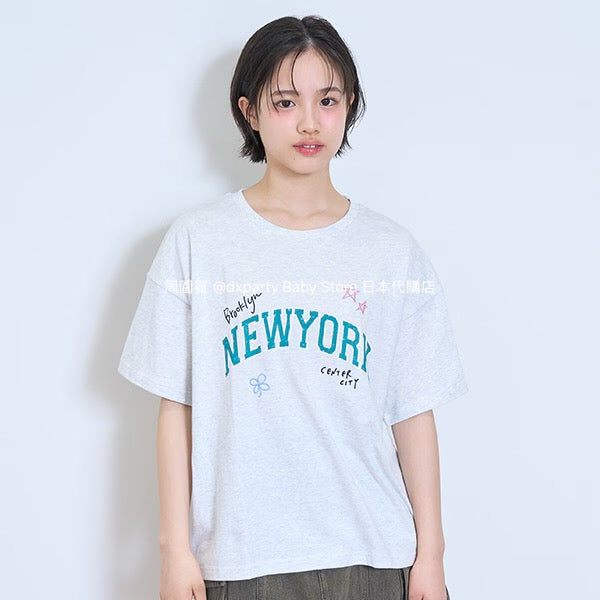 Lovetoxic Japanese children's clothing preppy style graffiti print top 140-160cm girls summer TOPS
