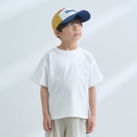 日本童裝 b・R# 防污系列 速乾系列 防UV 寬鬆基礎款口袋上衣 100-150cm 男童款 夏季 TOPS