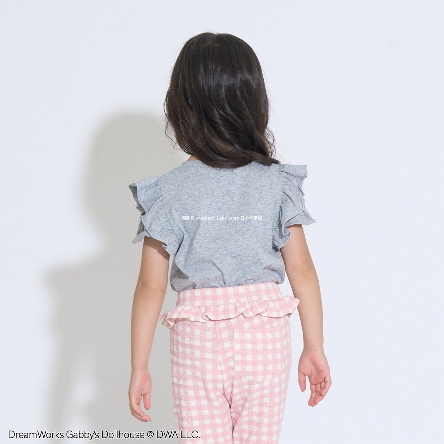 Japanese children's clothing Ly# mine x GABBY'S DOLLHOUSE small flying sleeve top 100-130cm girls summer TOPS