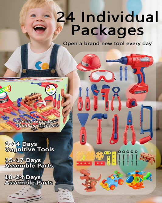 英美直送 Kids Tool Kit 聖誕倒數日曆 兒童款 聖誕快樂特輯 聖誕倒數日曆A 不參與$900免運 滿$900可加$25免運 Christmas Advent Calendars 2025