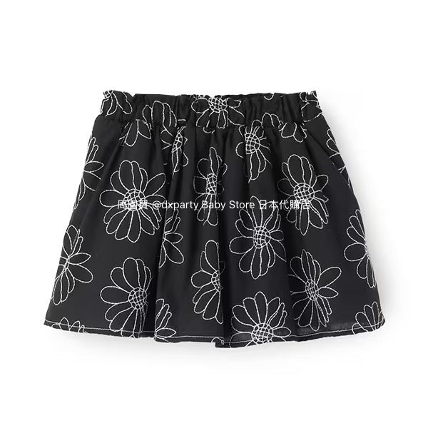 Japanese children's clothing pe#main flower embroidered skirt 80-130cm girls summer SKIRTS