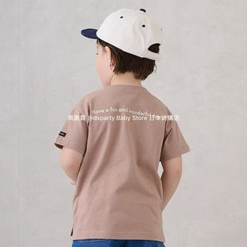 Japanese children's clothing pe#main anti-fouling series dog print top 80-130cm boys' summer TOPS